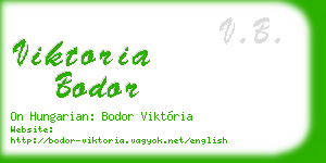 viktoria bodor business card
